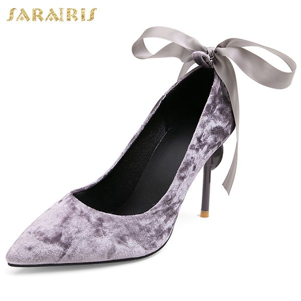 

sarairis thin high heels large size 50 riband office lady women's shoes woman elegant pumps female, Black