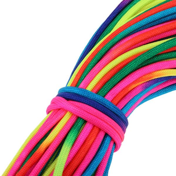

100ft/31m paracord 7 strand parachute rope rainbow color 4mm paracord for camping hiking survival bracelets