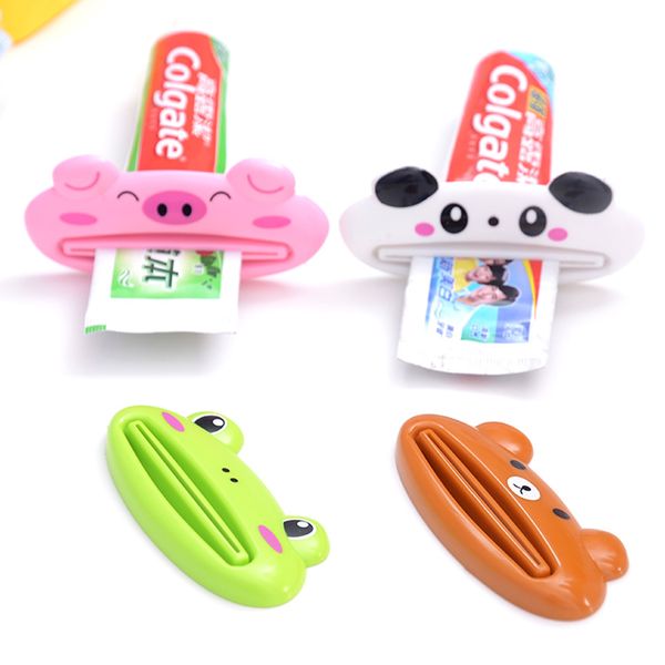 

new cartoon animals shaped toothpaste squeezer dispenser manual easy extruding toothpaste clip cream tube squeezer