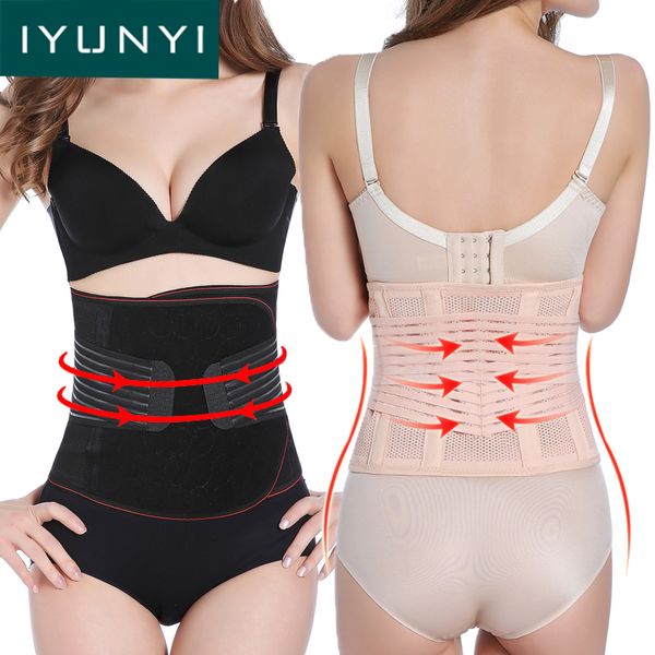 

iyunyi дышащий пояс для похудения пояс body shaper корсет талии тренер тонкий нижнее белье талии cincher моделирование ремень, Black;white