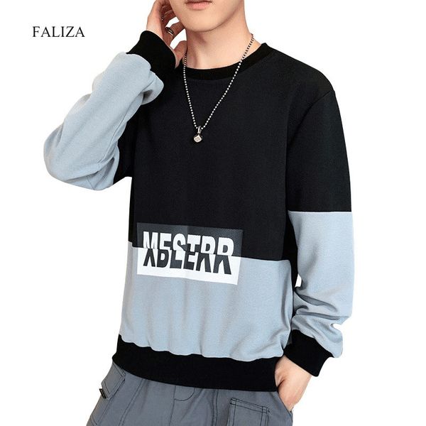 

new autumn and winter long sleeve sweatshirt fashion printing letter hip hop pullover patch designs trendy sweatshirts 4xl y110, Black