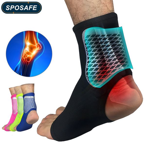 

ankle support sposafe 1pc sports football basketball badminton sport protection bandage elastic sprain brace guard protect, Blue;black