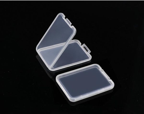 

slim sd card case plastic box transparent standard holder ms white box storage case for tf micro sd xd cf card sn2587