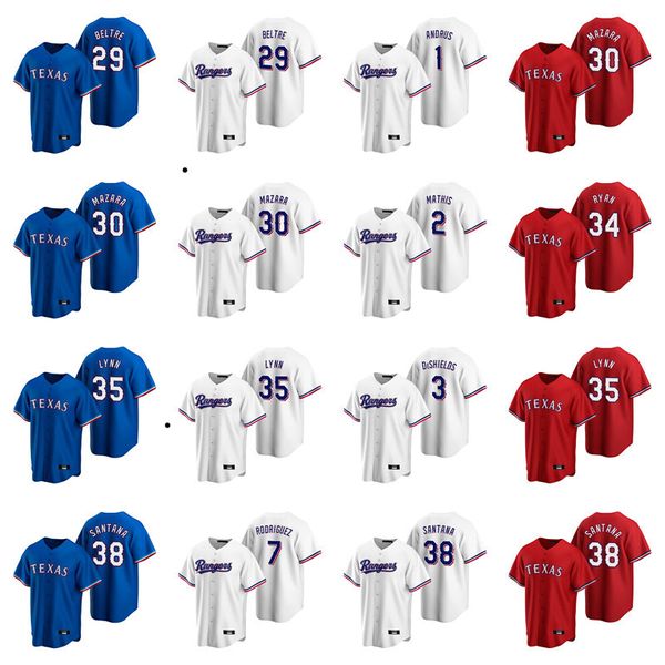 

скотт хайнеман джерси дэнни сантана адриан бельтр иван родригес делино дешилдс номар мазара гарсия мужские бейсбольные майки сшитые на заказ, Blue;black