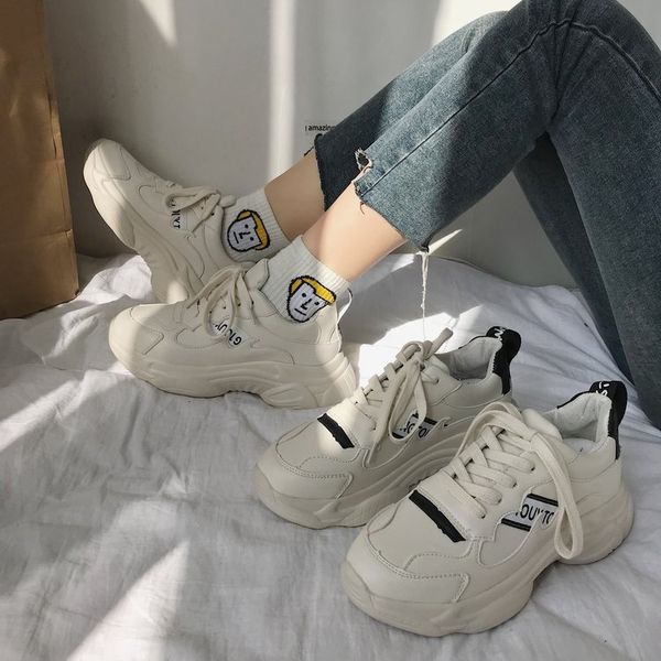 

dad shoes women's ins spring 2019 new style wisdom smoked shoes students super fire korean-style versatile online celebrity casu, Black