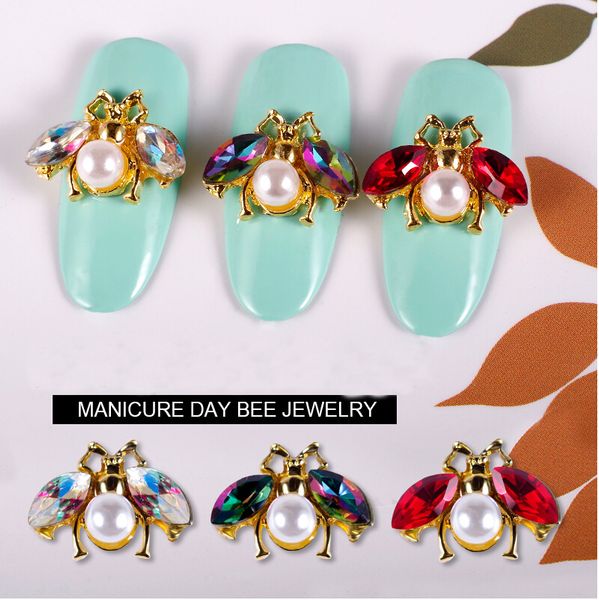 

2018 10 pcs/pack new cartoon diamond ab rhinestone alloy nail art decorations glitter charm 3d nail jewelry diy manicure, Silver;gold