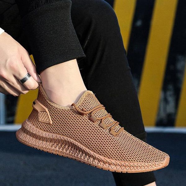 

men mesh sneakers casual flat breathable comfortable fitness hiking shoes men footwear