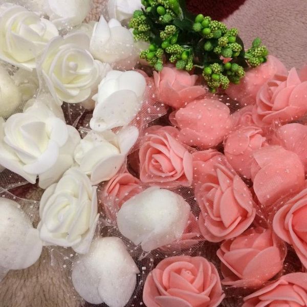 

3cm artificial roses flowers 100pcs fake flower for scrapbook home wedding flower decorations pe foam foamirana rose decoration