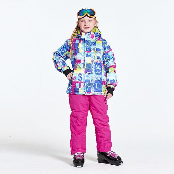 

warm kids ski suit boys girls ski jacket pants waterproof windproof snowboarding jacket winter children's skiing suits