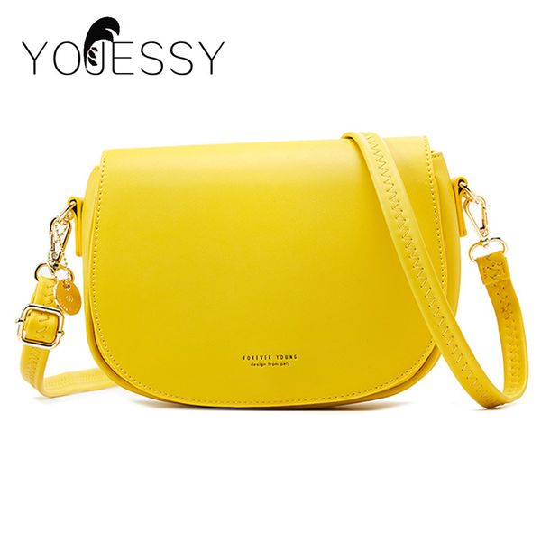 

yojessy saddle bag кожа pu crossbody сумки для женщин малый mini с металлической ручкой леди плечо сумка сумки