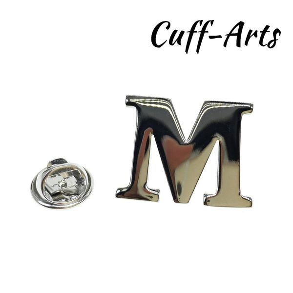 

lapel pin alphabet  lapel pin badges men jewelry brooch pins for women or men with gift box by cuffarts p10020, Gray