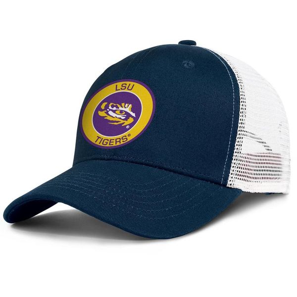 

lsu тигры раунд логотип мужские и женские регулируемого водитель грузовика meshcap дизайнер спорт милые лучшие baseballhats основная эмблема, Blue;gray