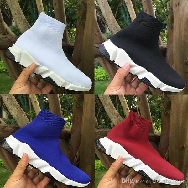 

luxury paris designer sneakers speed trainer black red royal triple black fashion flat men women sock boots casual shoes runner