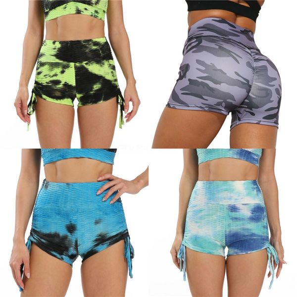 

women's hip high waist pure color exercise running yoga shorts #234, White;black