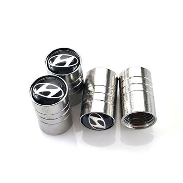 

4pcs/set car tire valve cap wheel tyre air stems covers car logo badges emblems for hyundai car accessories styling