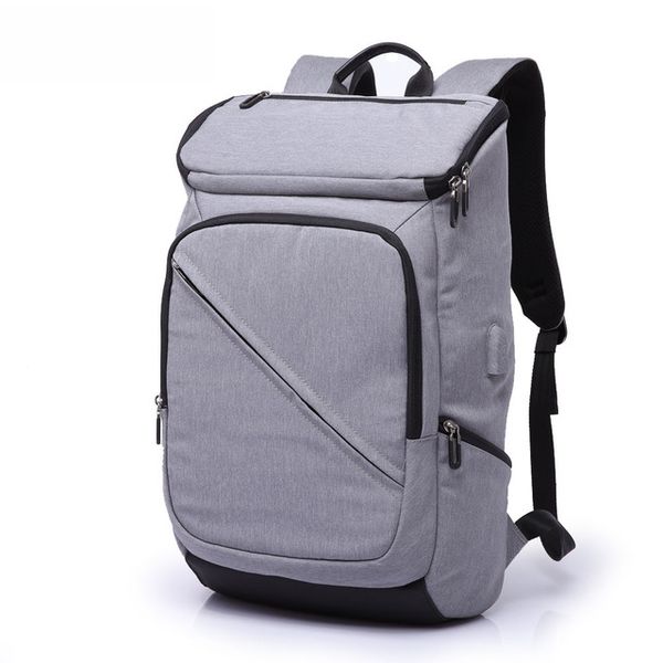 

wholesale-backpack solid oxford waterproof 15.6" lapbackpacks usb port rucksack men women travel backpack schoolbag
