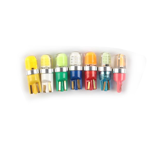 

10pcs auto t10 w5w 18smd led small bulbs cob silicone shell car led lights 12v super bright turn side signal lamp