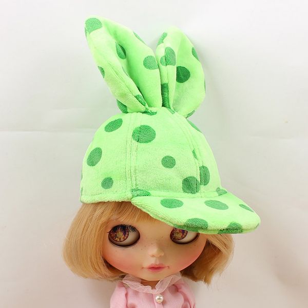 

4 options flannel rabbit ears peaked cap for 1/6 blythe dolls clothes accessory