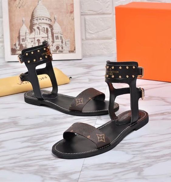

Brande women print canva nomad flat andal lady leather tud trap open toe tud ca ual andal
