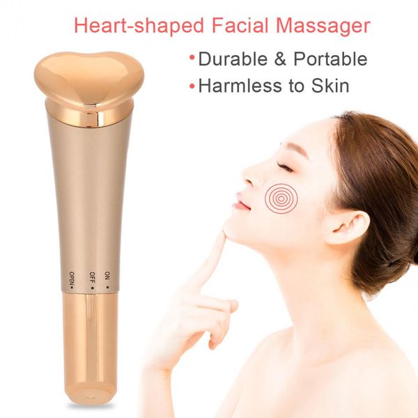 

portable heart-shaped facial massager essence instrument face beauty device skin cleaner facial vibration massager