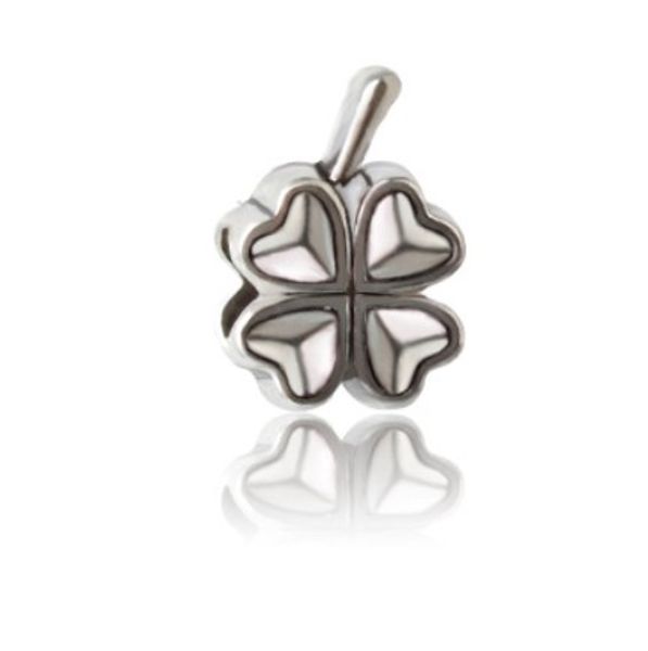 

100pcs four leaf clover charm beads fit pandora bracelet european silver bead charms diy snake chain lucky for women bangle & necklace jewel, Black