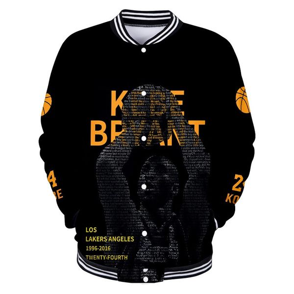 

spring kobe mens baseball jackets single breasted crew neck male coats long sleeve straight casual boys outerwears, Black;brown