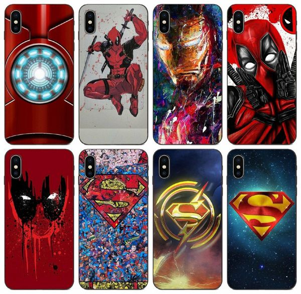 

[tongtrade] super funny cool hero superman iron man deadpool case for iphone x xs max 11 pro 8 7 6s 6 5s 5 samsung j2 honor 8c htc u11 case