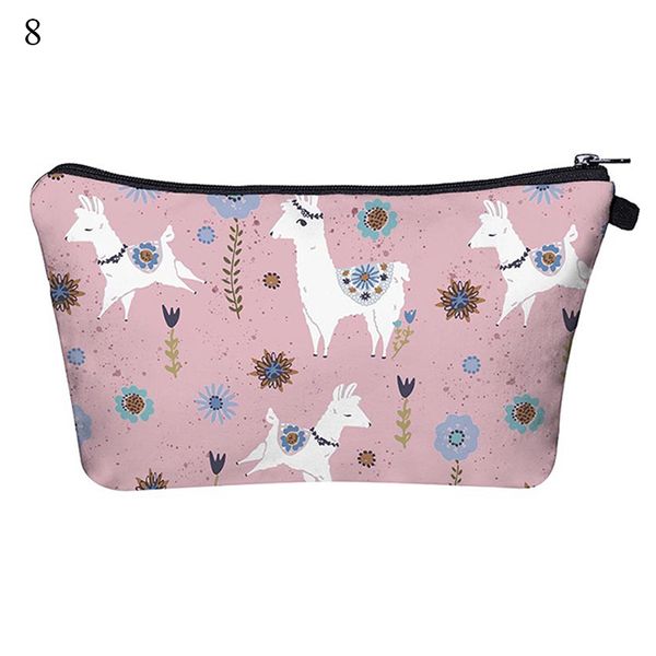 

new cosmetic organizer bag makeup bag printing llama cosmetic fashion women multifunction beauty