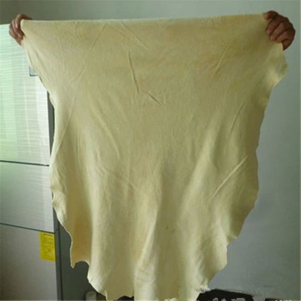 

natural chamois leather car cleaning cloth genuine leather wash suede super absorbent quick dry towel streak 60*90cm wholesale