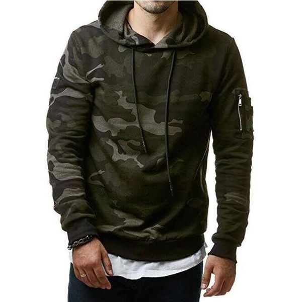 

mens military hoodies and sweatshirts zipper hooded sweatshirts male clothing fashion camouflage hoody for men printed hoodies breathable, Black