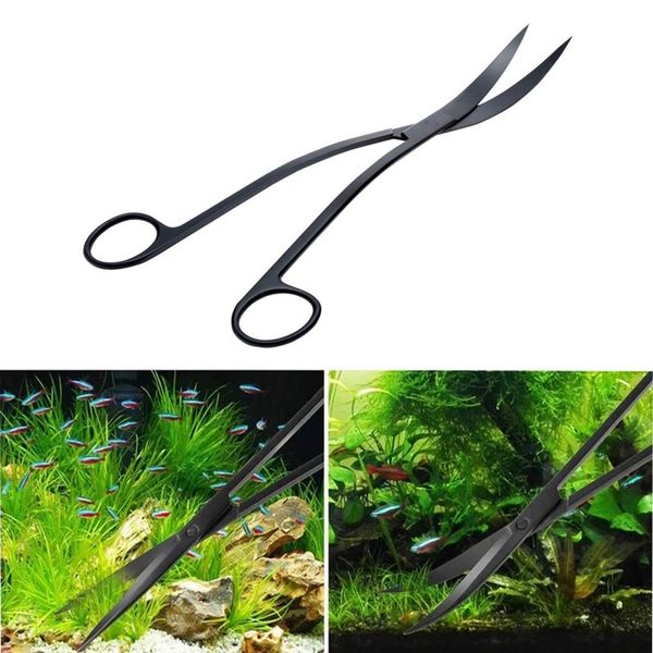 

6pcs aquarium cleaning tools aquascaping landscaping tool kits with bag stainless steel aquatic plants scissors tweezers set pet other aquar