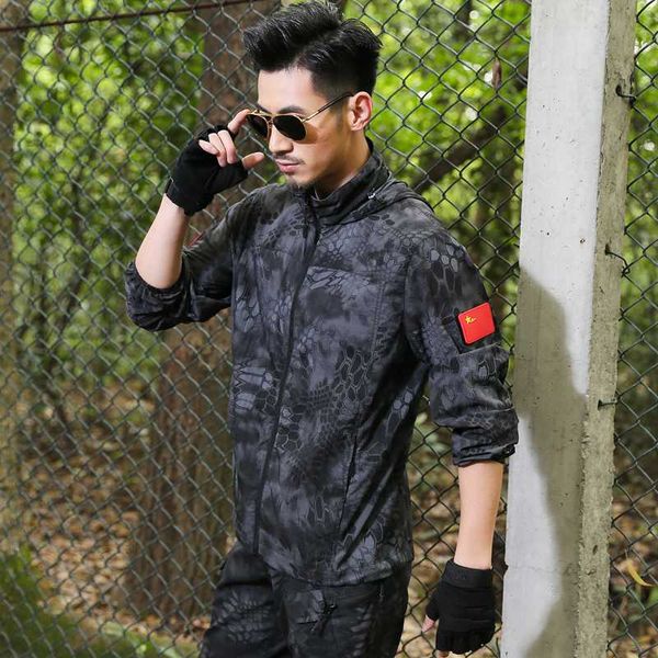 

summer thin quick dry sports waterproof sunscreen tactical skin jacket outdoor riding climbing fishing anti uv breathable, Blue;black