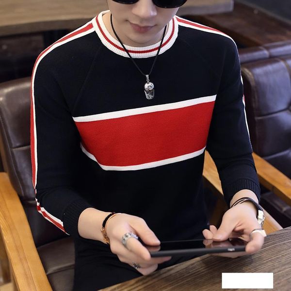 

2018 new winter fashion soft and warm sweater men casual handsome male pullovers mens christmas sweaters, White;black