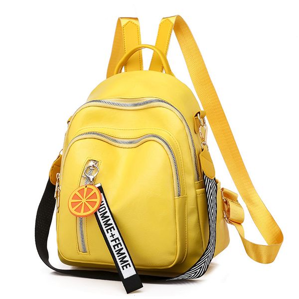 

backpack women's versatile 2020 women's new style fashion-style soft leather casual korean-style backpack small versatile travel