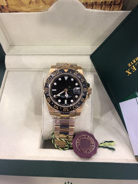 

with original box papers luxury watch mens 126710 crown ceramic bezel bracelet automatic movement fashion men's watches wristwatch 2021, Slivery;brown