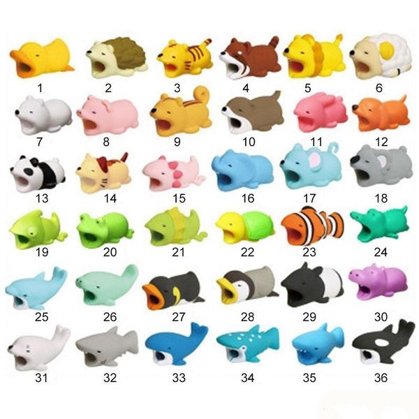 

animal 36 design usb cable protector cable animal bite data line savor for iphone 6 7 8 x xr xs max samsung android phone