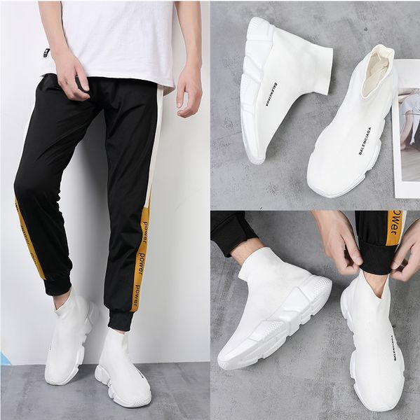 

2020 designer sock shoes triple black white pink red fashion sneakers glitter yellow bue pink fashion men trainer runner platform shoe 36-45