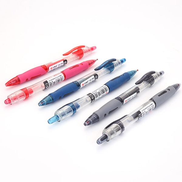 

6pcs/set gel pen 0.5mm black/blue/red ink press pen set design school office writing tools student pens