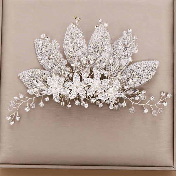 

acrddk vintage wedding hair combs bridal hairpins women rhinestones headpiece bridal wedding hair jewelry accessories sl, Golden;white
