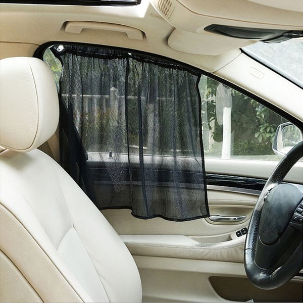 

new 2 pcs auto car foldable curtain side window car sun shade curtain windshield mesh blind high quality
