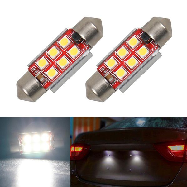 

2x dome festoon 3030smd error bright white led license number plate light for kia sportage cerato