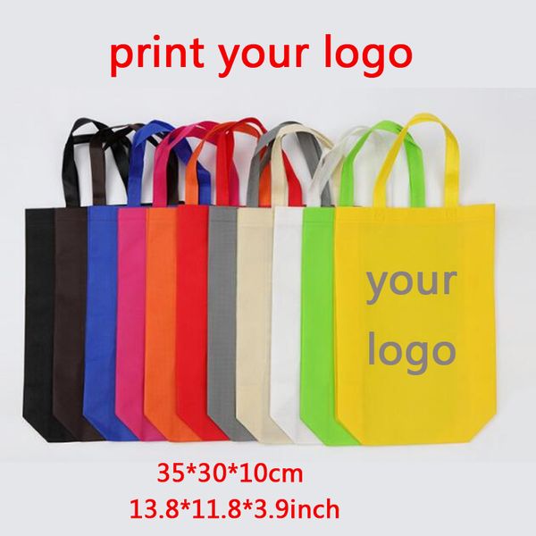 

300pcs custom bags non woven shopping bags clothes shopping women handle