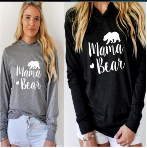 

women's womens designer tees clothing black gray fashion letter print hooded long sleeve loose t-shirt print, White