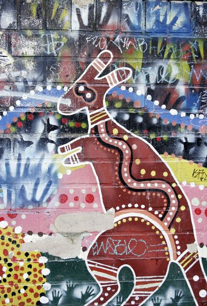 

aboriginal kangaroo graffiti современное искусство живопись главная декор руководства hd печать маслом картины на холсте настенное искусство