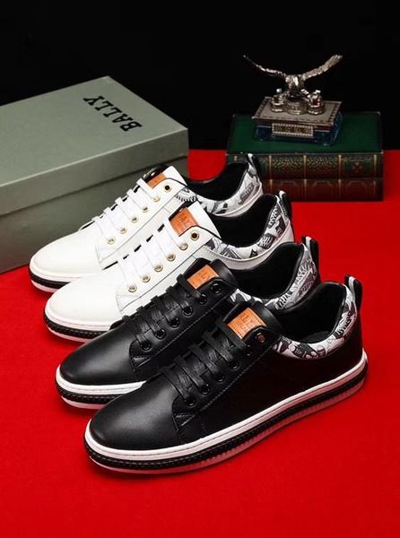 

2019 designer mens luxury shoes trainers sneakers bally 2020 men's casual shoes 38-45 1611-7, Black