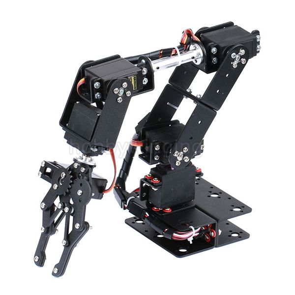 

6 dof robot manipulator metal alloy mechanical arm clamp claw kit mg996r ds3115 for arduino robotic education