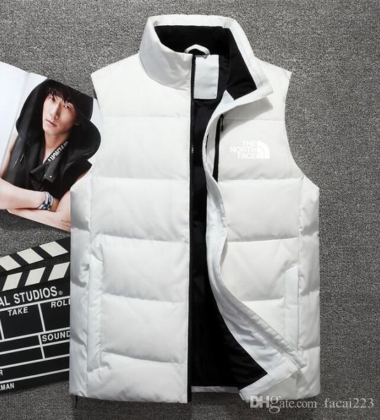 

2019 новый бренд двойной север высокое качество мужская вниз жилет вниз куртки верхняя одежда лицо пальто толстый зимний спортивной жилет дл, Black