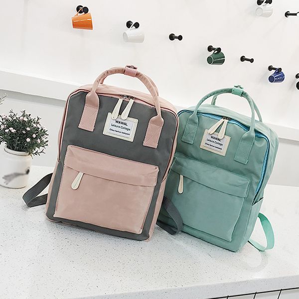 

fashion women girl students canvas shoulder bag school bag travel tote backpack shoulder bags for 2019