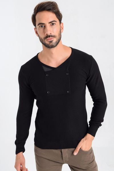 

heyss male sweater sweater, White;black