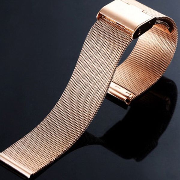 

16/18mm braided stainless steel mesh watch strap for wrist watchband replacement tool fit for charge2 breathable strap, Black;brown